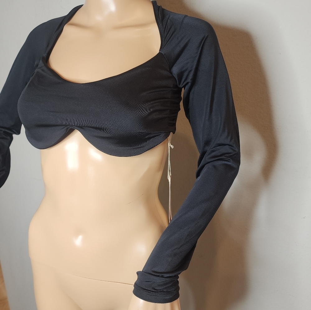 NWT We Are HAH Black Keep It Up Top Long Sleeve Rash Guard Underwire Large - Picture 13 of 15